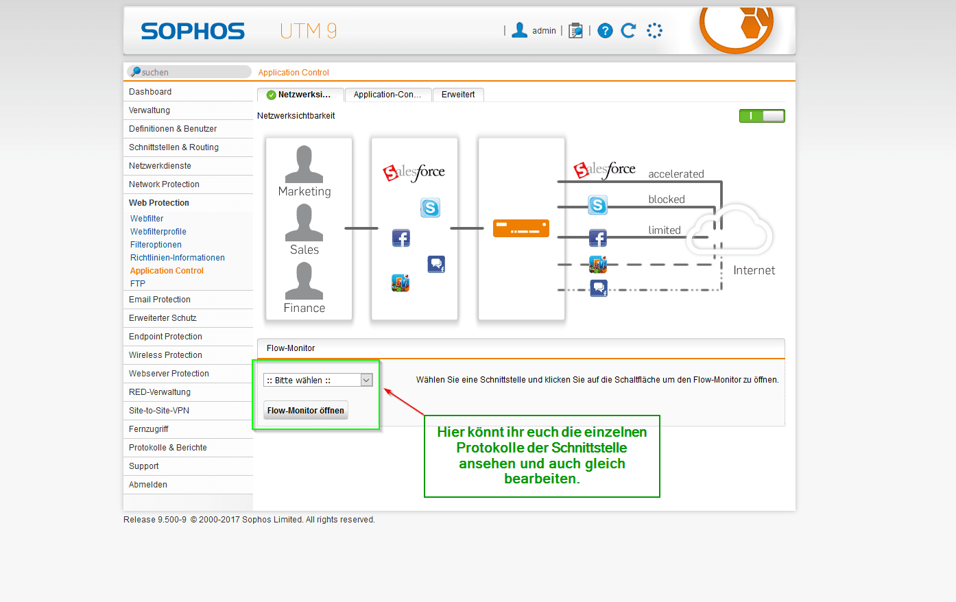 Sophos UTM Application Control - Übersicht