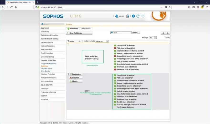 Sophos UTM Endpoint Protection - Basic Protection