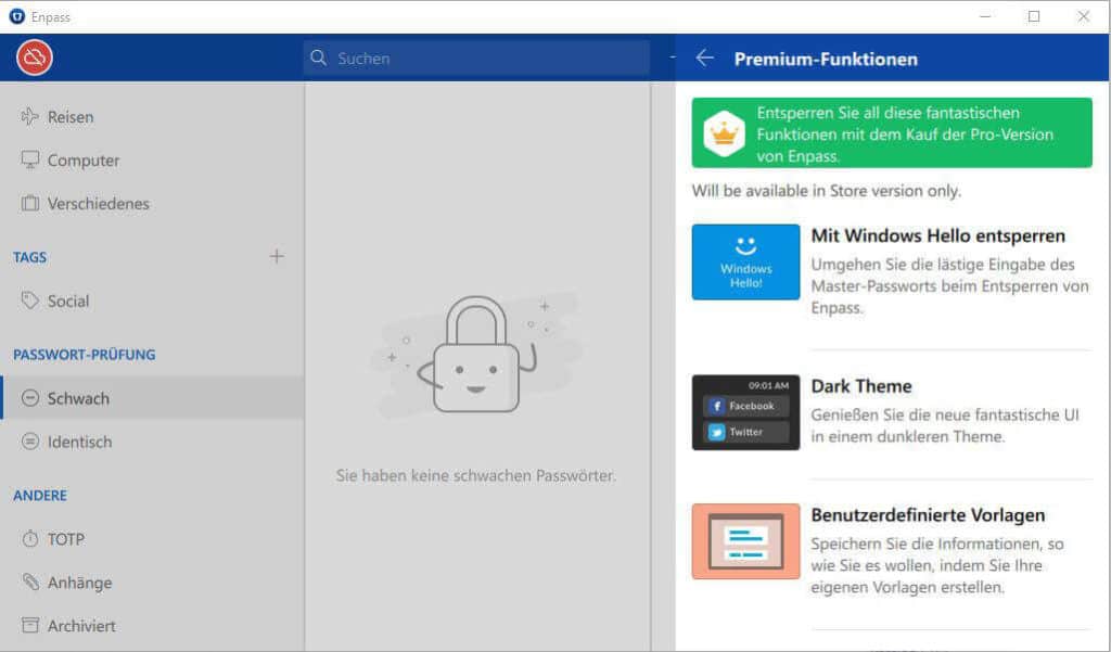 Passwort Manager Enpass - Premium Funktion