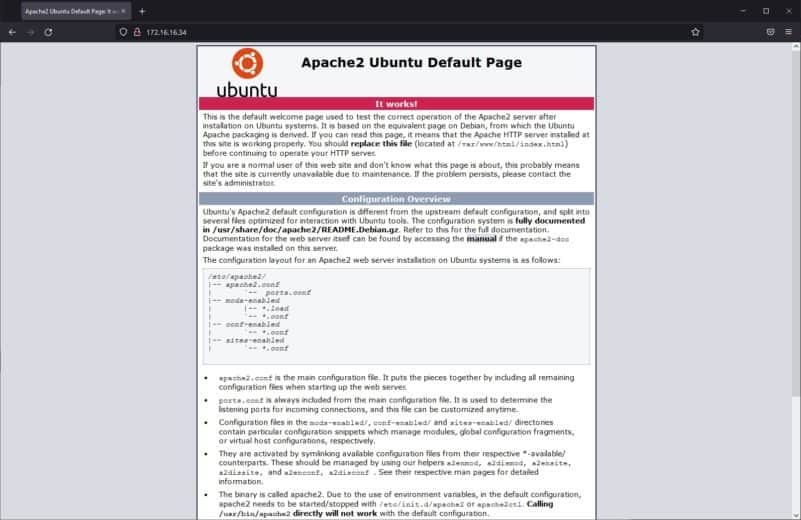 Bild 2 - Default Seite Apache2