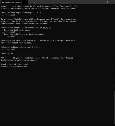 Bild 2 - Installation mysql secure installation