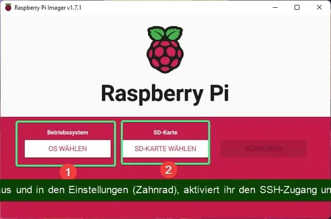 Raspberry OS installieren Bild 1